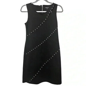 XS ALLEN B. BLACK DRESS SLIM FIT WITH SILVER DECORATIVE STUDS